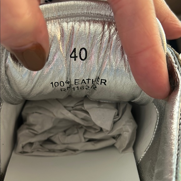 Zadig and Voltaire White and Silver Flash Ace Sneakers. - Picture 2 of 13